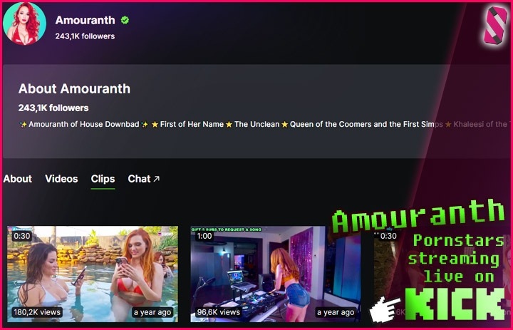 Amouranth live and uncensored at Jerkmate!