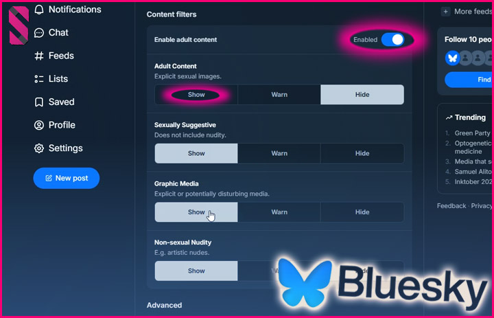 How to Enable Adult Content on the BlueSky Social Media Platform? (A Step-by-Step Guide)