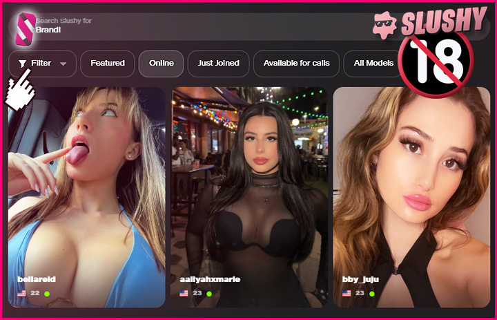 Slushy.com is a mix of TikTok and OnlyFans filters