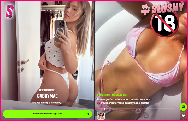 Slushy.com is a mix of TikTok and OnlyFansswipe girls screenshots