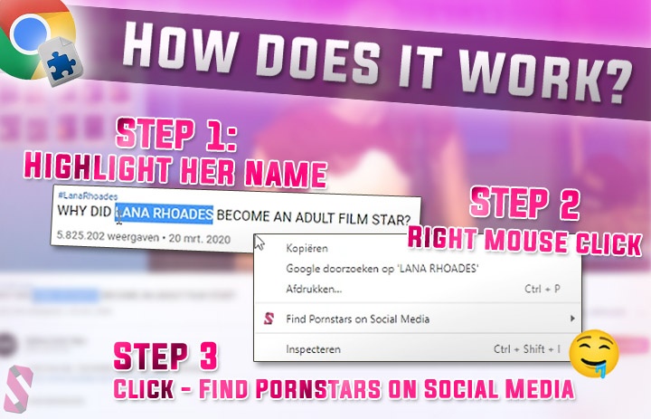 Pornstar Social Media Finder - Chrome app extension - How does it work?