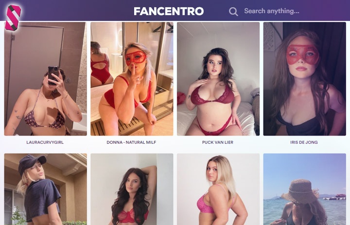Fancentro.com models discovery website screenshot - - List of pornstars on Fansly.com (OnlyFans Alternative)